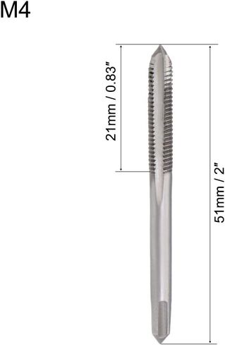 Uxcell 5 أزواج متري اليد خيوط الحنفية مجموعة M4 الموضوع 0.7mm الملعب تفتق والتوصيل طحن الصنابير مستقيم المزامير عالية السرعة الصلب in Kuwait