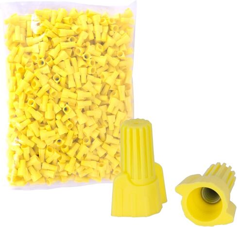 ZONE INDUSTRY CORP. 500 PCS, Electrical Insulating Wire Connectors, Metal Spring Terminal Nuts, Caps for Quick Connection, AWG22-10, Red in Saudi Arabia
