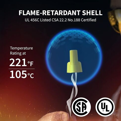 ZONE INDUSTRY CORP. 500 PCS, Electrical Insulating Wire Connectors, Metal Spring Terminal Nuts, Caps for Quick Connection, AWG22-10, Red in Saudi Arabia