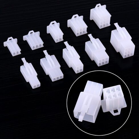 Glarks 580Pcs 2.8mm Pitch 2 3 4 6 9 Pin Wire Connectors Housing Terminal, Male & Female Plug Housing and Pin Header Crimp Wire Terminals Connector Assortment Kit for Motorcycle, Bike, Car, Boats in Saudi Arabia