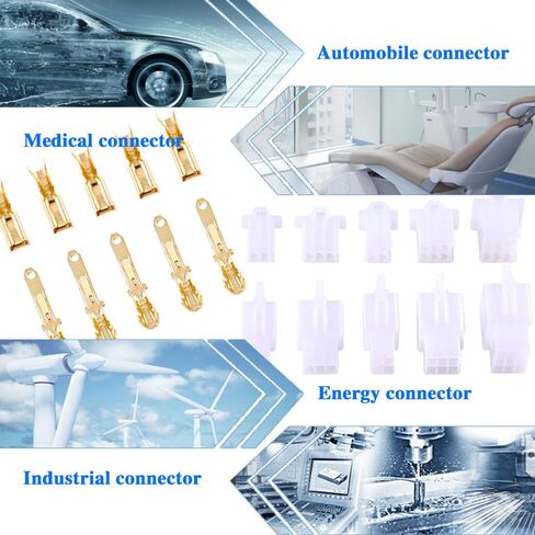 Glarks 580Pcs 2.8mm Pitch 2 3 4 6 9 Pin Wire Connectors Housing Terminal, Male & Female Plug Housing and Pin Header Crimp Wire Terminals Connector Assortment Kit for Motorcycle, Bike, Car, Boats in Saudi Arabia
