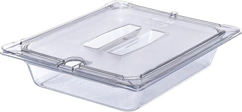 منتجات Carlisle FoodService 10220B07 Storplus نصف حجم وعاء الطعام، بولي كربونات، عمق 2.5 بوصة، شفاف in Kuwait