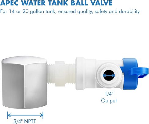 APEC Water Systems Tank Ball Valve (3/4" NPTF, 3/8" Output) in Saudi Arabia