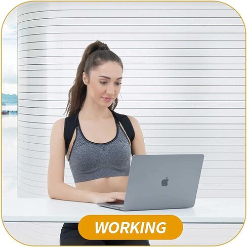 Posture Corrector for Women and Men,Adjustable Upper Back Brace, Breathable Back Support straightener, Providing Pain Relief from Lumbar, Neck, Shoulder, and Clavicle, Back in Saudi Arabia