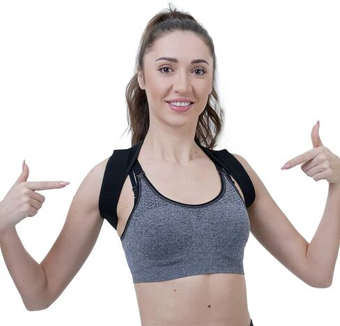 Posture Corrector for Women and Men,Adjustable Upper Back Brace, Breathable Back Support straightener, Providing Pain Relief from Lumbar, Neck, Shoulder, and Clavicle, Back in Saudi Arabia