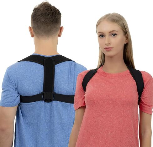 Posture Corrector for Women and Men,Adjustable Upper Back Brace, Breathable Back Support straightener, Providing Pain Relief from Lumbar, Neck, Shoulder, and Clavicle, Back in Saudi Arabia