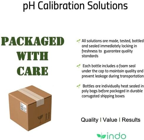 مجموعة حلول معايرة pH 4.0 و7.0 الهندية (500 مل / 16 أونصة) in Kuwait