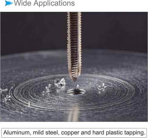 CoCud Hand Threading Taps, M5 x 0.8 Thread, Metric Alloy Tool Steel Screw Tapping Taper Bottom Tap - (Applications: for Machine Thread Repair), 2-Pairs in Kuwait