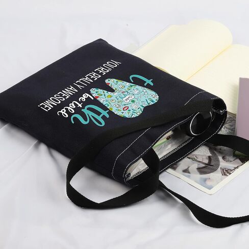CMNIM Dental Makeup Bag Dental Hygienist Gifts Dentist Dental Assistant Graduation Gifts for Women Dentist Thank You Cosmetic Bag Tooth Be Told You're Really Awesome (Dental Two Pockets TB) in Kuwait