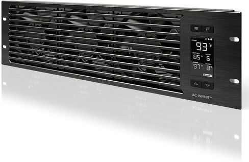 AC Infinity CLOUDPLATE T9-N, Rack Mount Fan Panel 3U, Intake Airflow, for Cooling AV, Home Theater, Network 19" Racks in Saudi Arabia