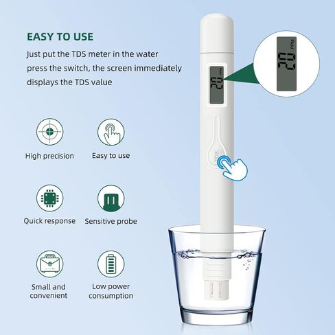 مقياس TDS الرقمي لاختبار صلابة مياه الشرب، مقياس جزء في المليون لحوض السمك المائي، جهاز اختبار المياه الصلبة لاختبار مياه الشرب لحماية صحة الأسرة in Kuwait