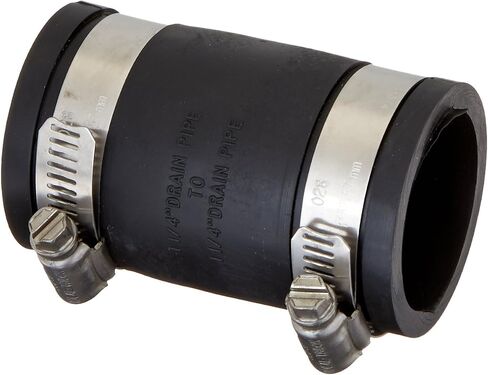Fernco P1056-125 Flexible PVC Coupling Cast Iron, Plastic or Steel Plumbing Connections, 1-1/4" Pipe Size in Saudi Arabia