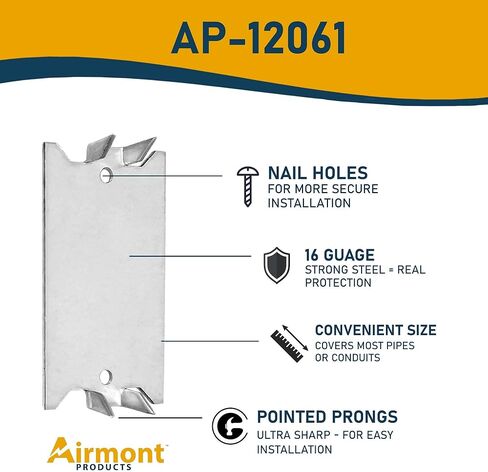 عبوة مختلطة: (10 قطع) لوحات أظافر 6 انش، (25 قطعة) 2.5 انش، فولاذ مجلفن قياس 16، تحمي السباكة والأسلاك وشوكات مدببة حادة، لوحة حماية ضد المسامير الخشبية in Kuwait