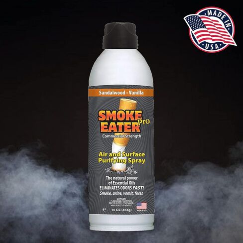 Smoke Eater Pro 16 oz Commercial Strength Fabric Odor Eliminator - Eradicates the Toughest Odors from any Apartment, Airbnb, Car - No More Smoke or Bad Food Smells Left Behind (Black Glacier) in Kuwait