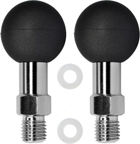 VAUBORTTI 2 قطعة محول كروي 1 بوصة مع عمود ملولب M10 x 1.25 x .3 بوصة مناسب لذاكرة الوصول العشوائي وذراع المقبس المزدوج المجهز بحشيات السيليكون in Kuwait