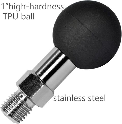 VAUBORTTI 2 قطعة محول كروي 1 بوصة مع عمود ملولب M10 x 1.25 x .3 بوصة مناسب لذاكرة الوصول العشوائي وذراع المقبس المزدوج المجهز بحشيات السيليكون in Kuwait