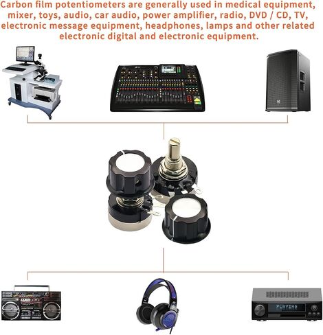 V TELESKY 3 قطع 5 كيلو أوم الجهد RV24YN20S B502 مقياس الجهد الدوار لفيلم الكربون مع مقبض A03 وأقراص لتنظيم سرعة العاكس in Kuwait