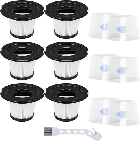 اينوايز 6 عبوات فلاتر هيبا للمكنسة الكهربائية اللاسلكية اورفيلد V20، متوافقة مع مكنسة موسو K17 اللاسلكية ومكنسة كهربائية لاسلكية A18 نيكوار، 18 كيلو باسكال، ليست لموسو كيه 17 برو او ميني فاك in Kuwait