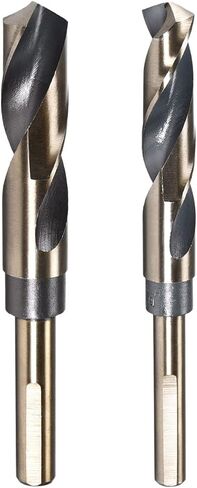 uxcell Reduced Shank Drill Bit Set, 16mm 20mm Titanium Nitride Coated High Speed Steel 4341 Tri-Flat Shank Drilling Tool for Stainless Steel Alloy Copper, 2pcs in Saudi Arabia