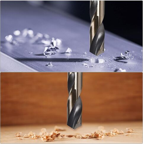 uxcell Reduced Shank Drill Bit Set, 16mm 20mm Titanium Nitride Coated High Speed Steel 4341 Tri-Flat Shank Drilling Tool for Stainless Steel Alloy Copper, 2pcs in Saudi Arabia