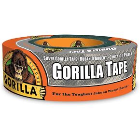 Gorilla Tape, Silver Duct Tape, 1.88" x 35 yd, Silver, (Pack of 1)