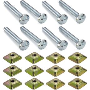 4PCS Anti-Theft Post Attachment Kit Sign Mounting Hardware for U Channel Post, Sign Post Mounting Bolts and Nuts,2.5" Bolt