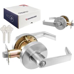 Commercial Exterior Door Handle Grade 2 (Keyed Entry) - Commercial Door Handle - Schools Offices Industrial Grade 2 UL CUL & ADA – Nickel Chrome Finish – ANSI in Saudi Arabia