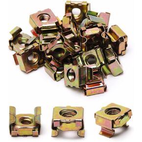 MroMax M5 Cage Nuts for Server Rack Cabinet, Carbon Steel Yellow Zinc Plated 20Pcs in Saudi Arabia