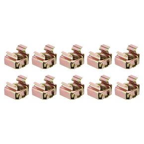 METALLIXITY Cage Nuts (M10x17mm) 10Pcs, Carbon Steel Zinc Plated Rack Mount Square Hole Hardware Cages - for Server Rack Cabinet Shelve, Copper Tone in Saudi Arabia