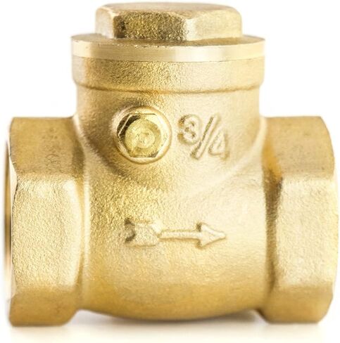 QWORK 2 حزمة 3/4 "أنثى موضوع النحاس صمام الاختيار الأفقي DN20 - 232 رطل لكل بوصة مربعة في اتجاه واحد غير عودة صمام الاختيار لمنع تدفق المياه in Kuwait