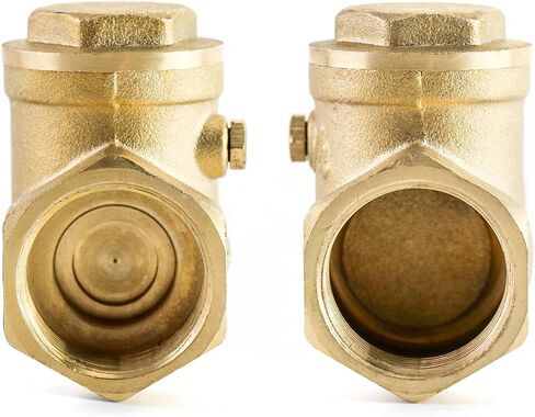 QWORK 2 حزمة 3/4 "أنثى موضوع النحاس صمام الاختيار الأفقي DN20 - 232 رطل لكل بوصة مربعة في اتجاه واحد غير عودة صمام الاختيار لمنع تدفق المياه in Kuwait