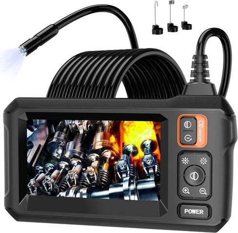 Daxiongmao Borescope, Endoscope Camera with Light, IP67 Waterproof Endoscope, 1080P HD Inspection Camera, Borescope Camera with Light, Snake Camera, 50ft Endoscope Camera, Gadgets for Men (4.3") in Kuwait