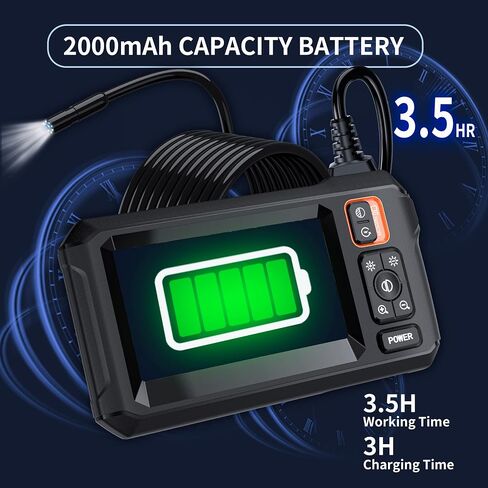 Daxiongmao Borescope, Endoscope Camera with Light, IP67 Waterproof Endoscope, 1080P HD Inspection Camera, Borescope Camera with Light, Snake Camera, 50ft Endoscope Camera, Gadgets for Men (4.3") in Kuwait