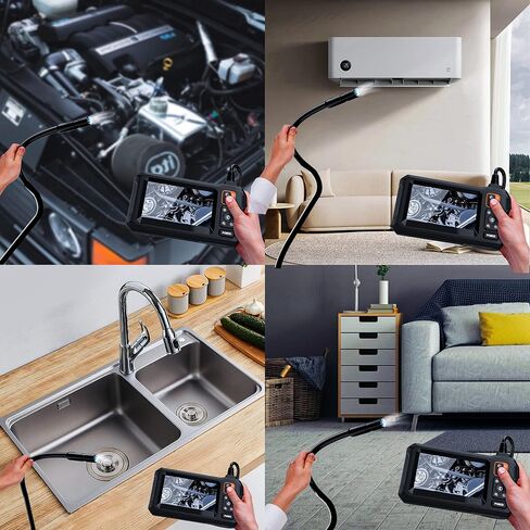Daxiongmao Borescope, Endoscope Camera with Light, IP67 Waterproof Endoscope, 1080P HD Inspection Camera, Borescope Camera with Light, Snake Camera, 50ft Endoscope Camera, Gadgets for Men (4.3") in Kuwait