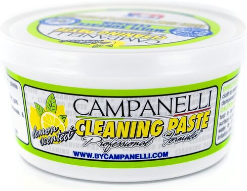 Campanelli's Cleaning Paste - Professional Formula Multi-Surface Cleaner & Polish - Safe, Eco-Friendly, Non-Toxic, Natural Multi-Purpose Cleaning Product - No Bleach or Solvents - No Residue (12 oz) in Saudi Arabia