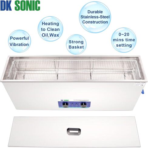 منظف ​​بندقية بالموجات فوق الصوتية DK SONIC 30L مع سلة توقيت وخزان من الفولاذ المقاوم للصدأ للبندقية، وأجزاء البنادق، والرصاص، واللوازم العسكرية، والنحاس، والمكربن، وأجزاء المحرك (30 لتر، 110 فولت) in Kuwait