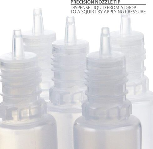 جويكلاب عبوة من 20 زجاجة قطارة من بلاستيك البولي ايثيلين عالي الكثافة 30 مل بتصميم يونيكورن سعة 1 اونصة قابلة للضغط مع غطاء مقاوم للاطفال ورأس رفيع (اسود) in Kuwait