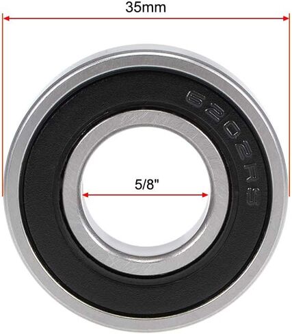 uxcell 6202-5/8-2RS Deep Groove Ball Bearing 5/8"x35mmx11mm Sealed Z2 Lever Bearings 2pcs in Saudi Arabia