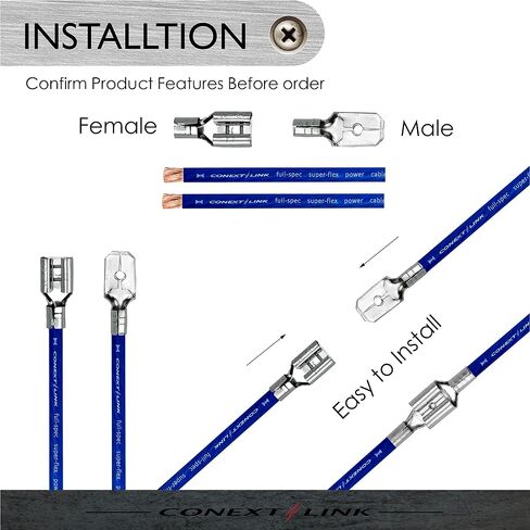 Conext Link QDUF-110R25 غير معزول مجراف سريع القطع الطرفي سلك كهربائي موصل تجعيد أنثى 25 حزمة (0.110 بوصة، مقياس 22-18) (17200) in Saudi Arabia