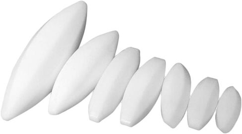 Buytra 7 قطع قضبان تحريك مغناطيسية على شكل بيضة - خلاط تحريك مغناطيسي PTFE وقضيب تحريك مغناطيسي 11.8 بوصة، أبيض in Kuwait