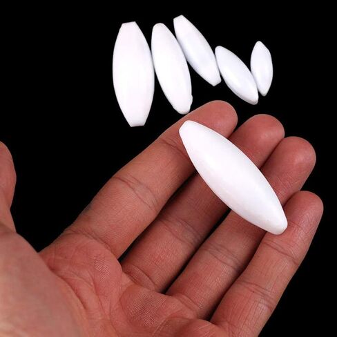 Buytra 7 قطع قضبان تحريك مغناطيسية على شكل بيضة - خلاط تحريك مغناطيسي PTFE وقضيب تحريك مغناطيسي 11.8 بوصة، أبيض in Kuwait