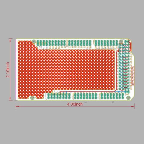 Treedix 5 pcs Prototype Shield Board Compatible with Arduino Mega 2560 Solderable Universal BreadBoard PCB Double Sided Tinned Gold Plated Holes in Saudi Arabia