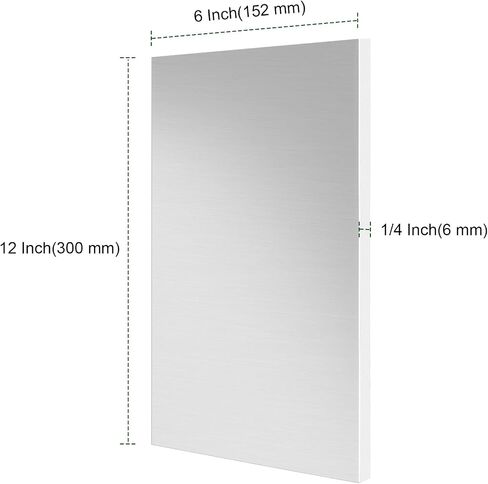 PINGEUI 4 PCS 6061 Aluminum Sheet, 6 x 12 x 1/4 Inch Aluminum Plate, Metal Aluminum Sheet with Double-Sided Films for Construction, Electronics, Aviation, Transportation in Kuwait