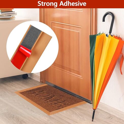 10Ft Floor Transition Strip Self Adhesive Carpet to Tile Floor Edging Trim PVC Threshold Strips, Peel and Stick Floor Joining Strip Suitable for Threshold Height Less Than 5mm(Light Brown Wood Grain) in Kuwait