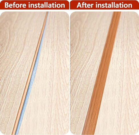 10Ft Floor Transition Strip Self Adhesive Carpet to Tile Floor Edging Trim PVC Threshold Strips, Peel and Stick Floor Joining Strip Suitable for Threshold Height Less Than 5mm(Light Brown Wood Grain) in Kuwait
