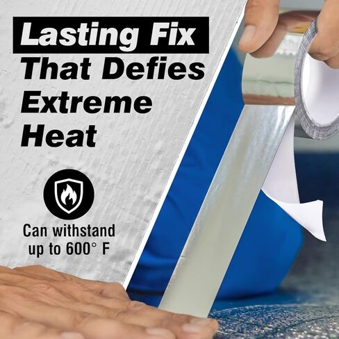 [30 قدم] شريط مقاوم للحرارة من رقائق الالومنيوم للمعادن والبلاستيك والزجاج - 10 ياردات، سمك 0.15 ملم، عرض 1.5 انش، شريط فرن، شريط مجفف، شريط شواء in Kuwait