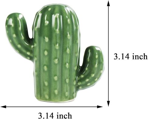 علب حامل أعواد الأسنان YILIUJIU تصميم موزع أعواد الأسنان الخزفية | حامل لطيف ومبتكر لهدايا رأس السنة وعيد الميلاد وعيد الميلاد (الصبار) in Kuwait