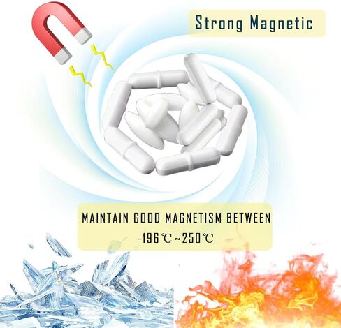 محرك مغناطيسي OTYFGHD، شريط تحريك، خلاط مغناطيسي PTFE، تحريك شريط المختبر، تحريك شريط اللوحة، عصا مغناطيسية، مناسبة لكوب التحريك الذاتي (0.3 * 1.18 بوصة، شكل زيتوني، قطعتان) in Kuwait