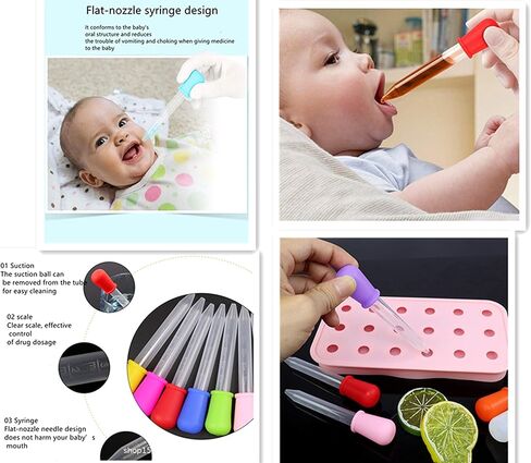 قطارة سيليكون سائلة شفافة 5 مل من السيليكون والماصات البلاستيكية لنقل الحلوى والزيت والمطبخ للاطفال مع طرف لمبة لقالب الحلوى للاطفال، عبوة من 10 قطع in Kuwait