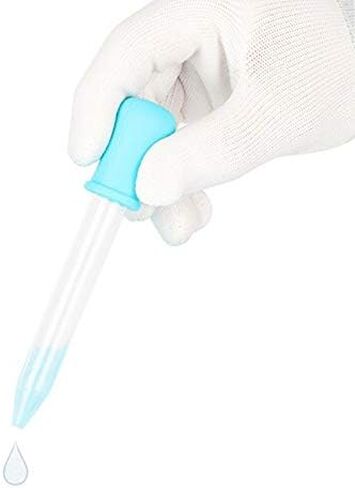 قطارة سيليكون سائلة شفافة 5 مل من السيليكون والماصات البلاستيكية لنقل الحلوى والزيت والمطبخ للاطفال مع طرف لمبة لقالب الحلوى للاطفال، عبوة من 10 قطع in Kuwait